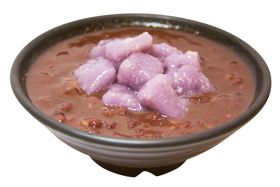 taro ball red bean soup